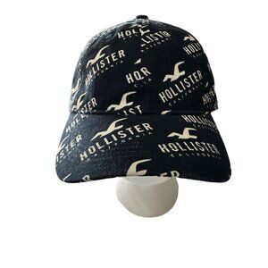 VTG Hollister strap back adjustable navy blue baseball hat cap
